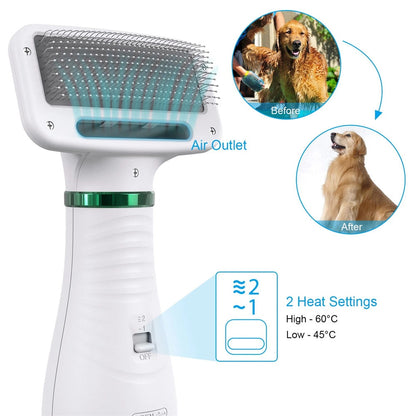 BlowDry Pro™ 2-in-1 Dog Hair Dryer & Detangling Brush