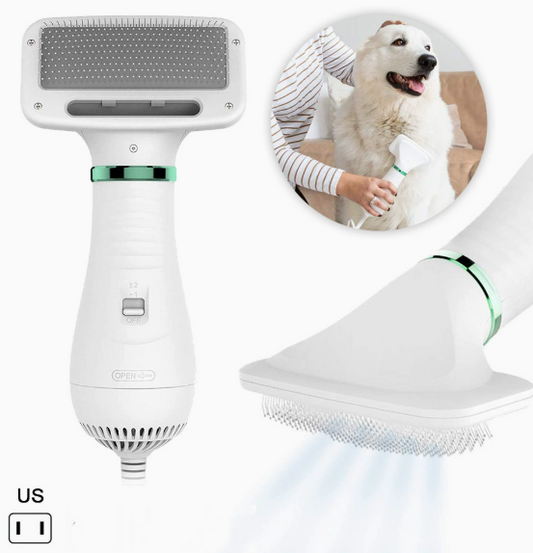 BlowDry Pro™ 2-in-1 Dog Hair Dryer & Detangling Brush